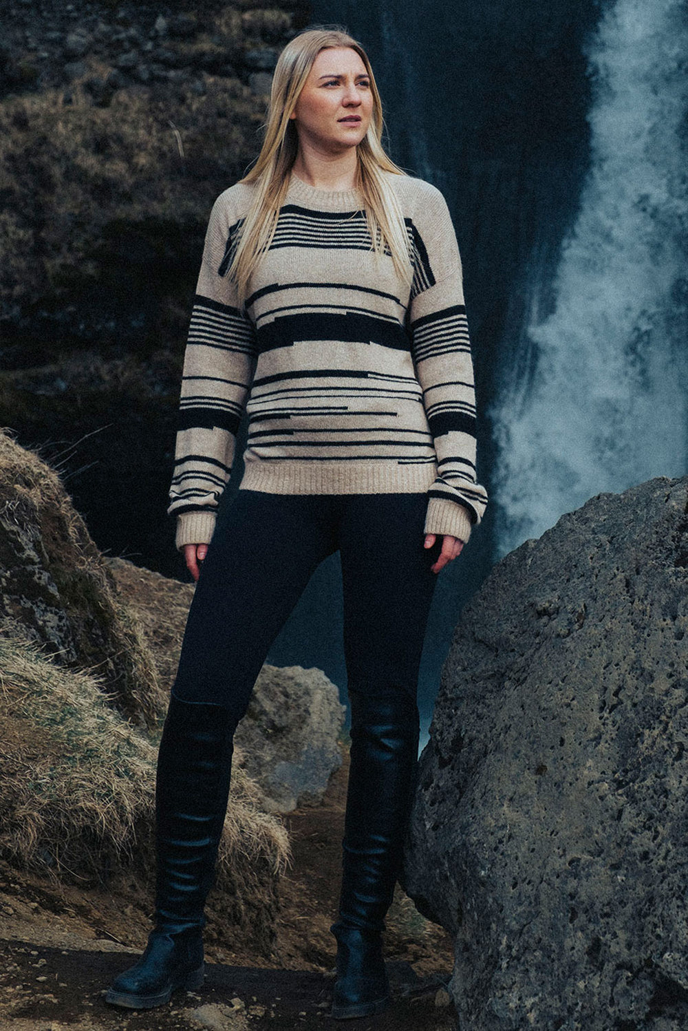 Marissa Crew-Neck Baby Alpaca Sweater