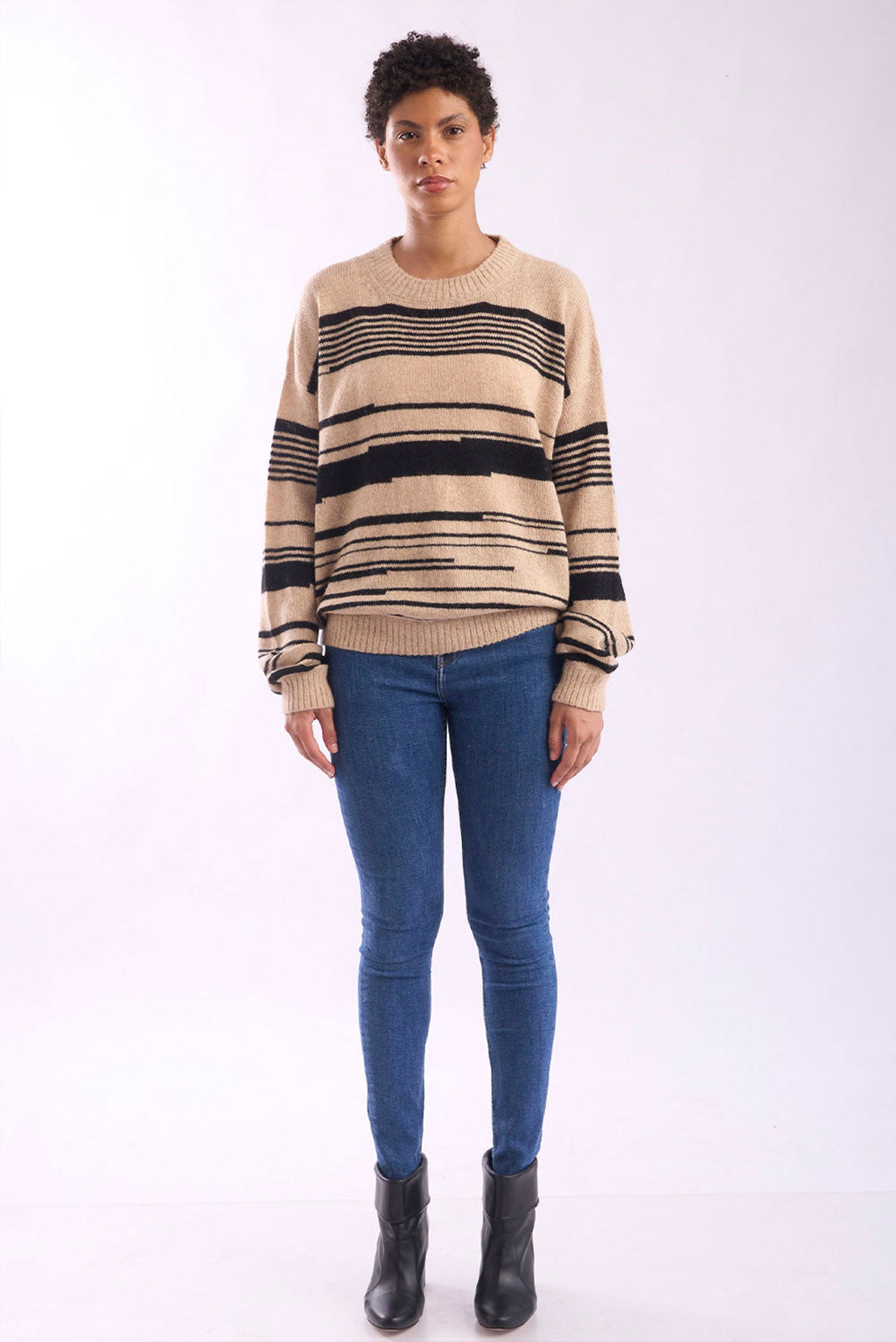 Marissa Crew-Neck Baby Alpaca Sweater