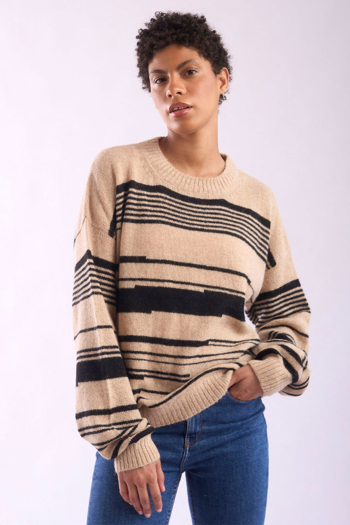 Marissa Crew-Neck Baby Alpaca Sweater