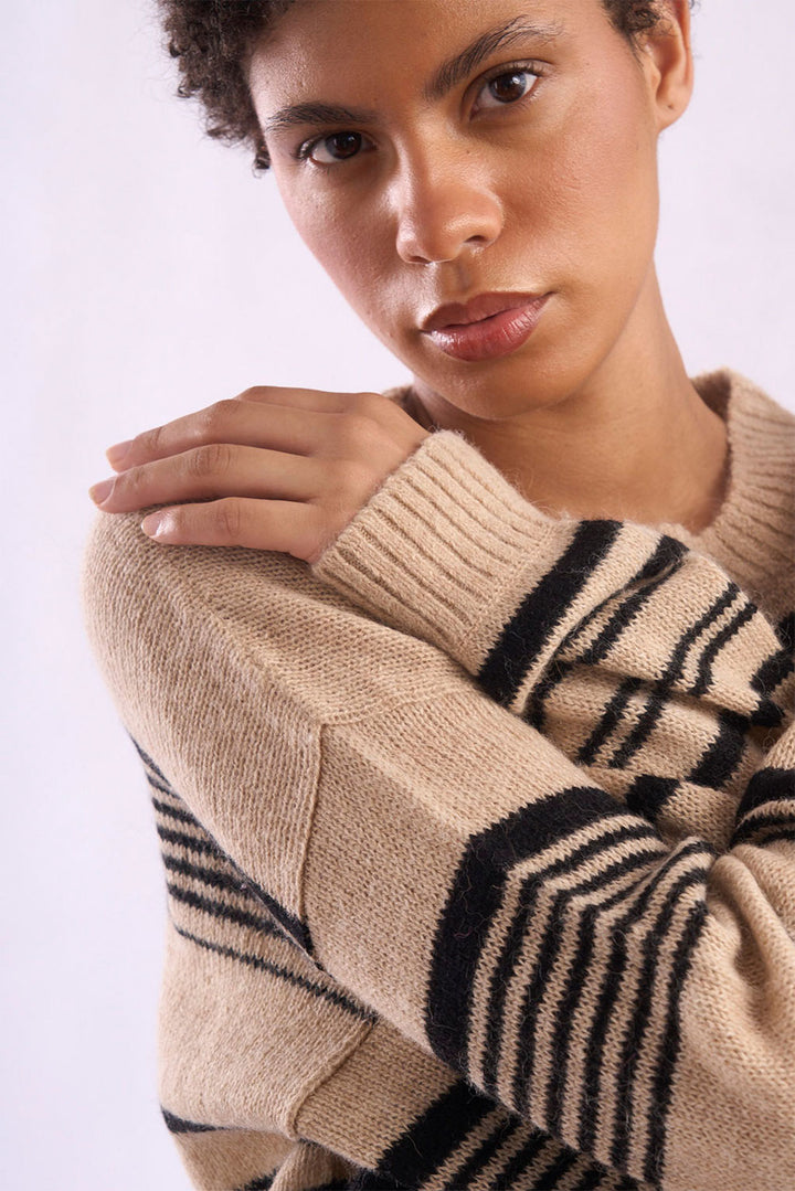 Marissa Crew-Neck Baby Alpaca Sweater