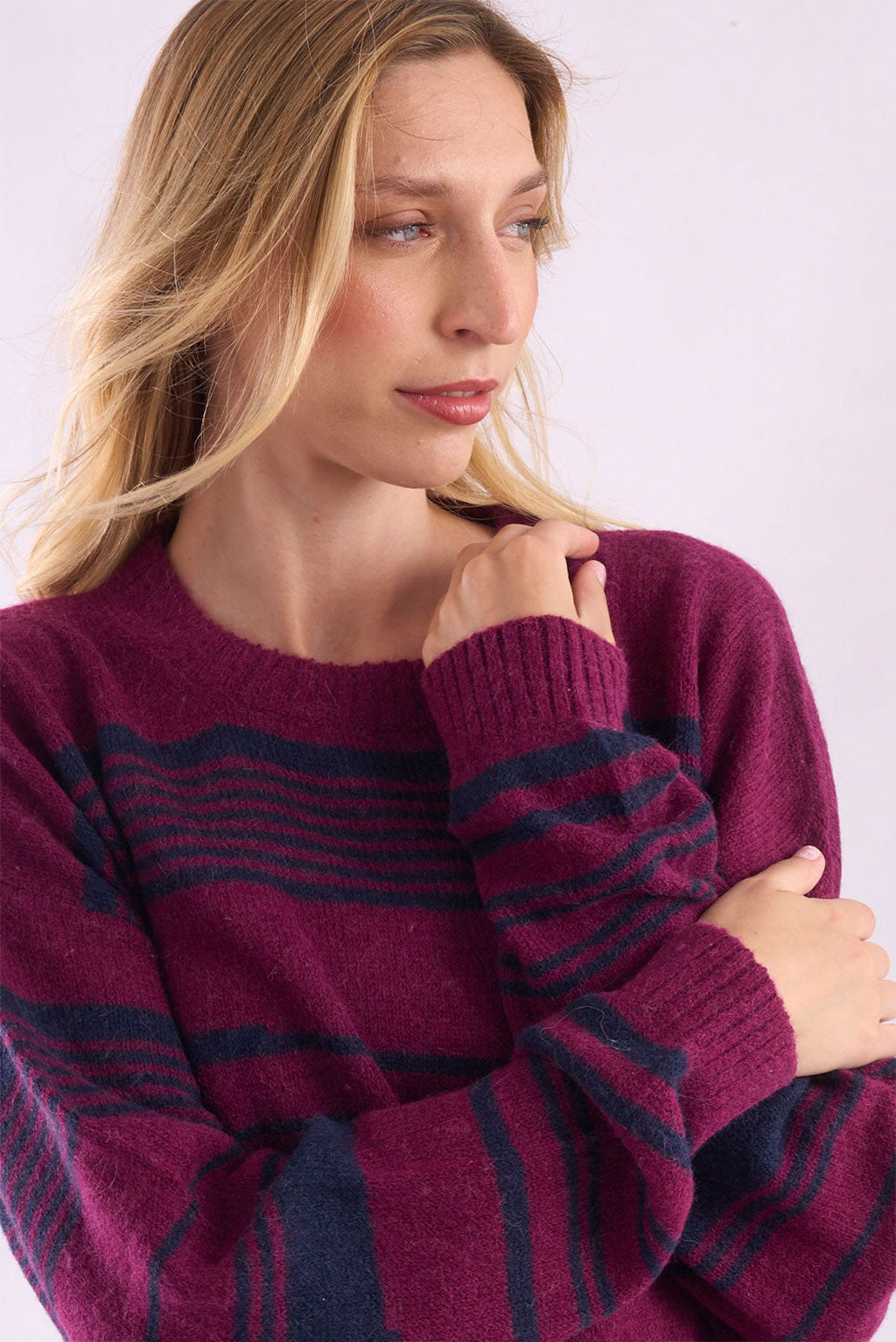 Marissa Crew-Neck Baby Alpaca Sweater