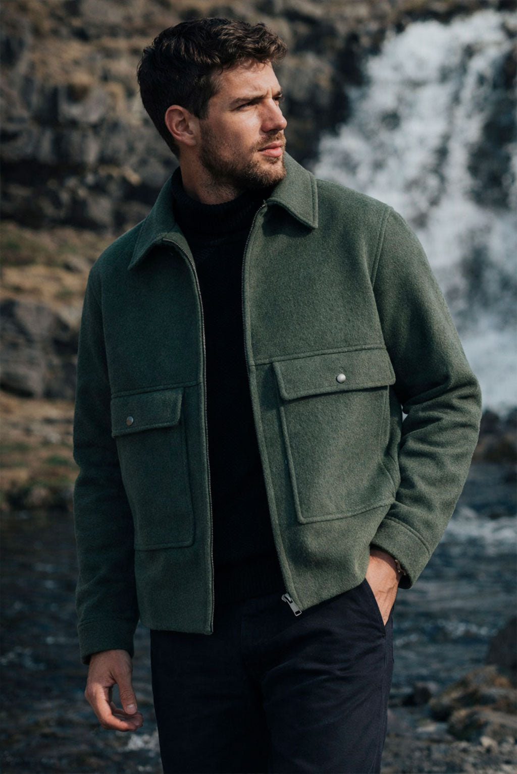 Men's Casual Baby Alpaca Jacket