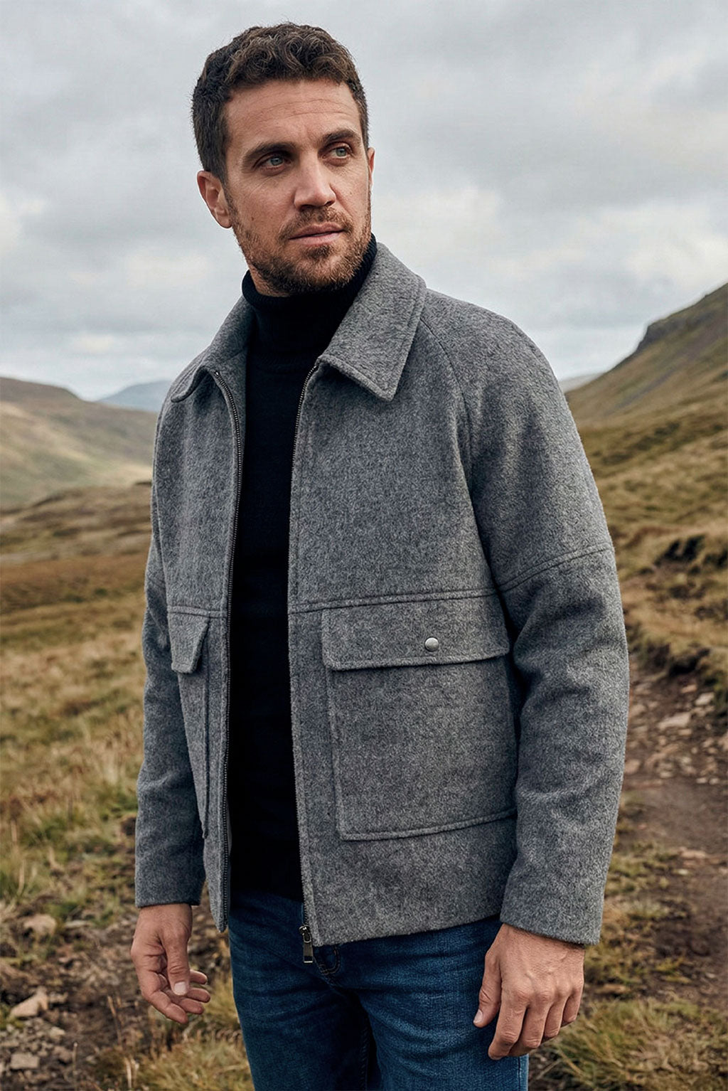 Men's Casual Baby Alpaca Jacket