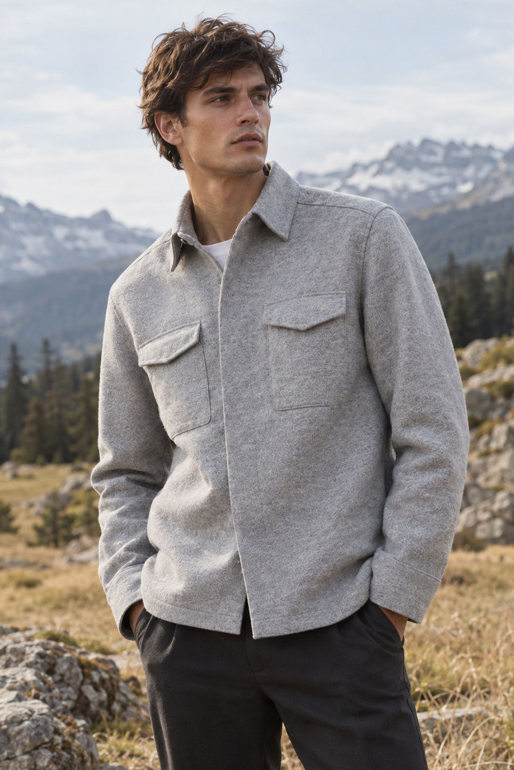Men’s Alpaca Shirt Jacket