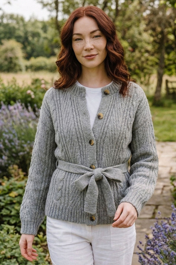 Meredith Alpaca Cardigan — Grey — grey alpaca by Alpaca Collections