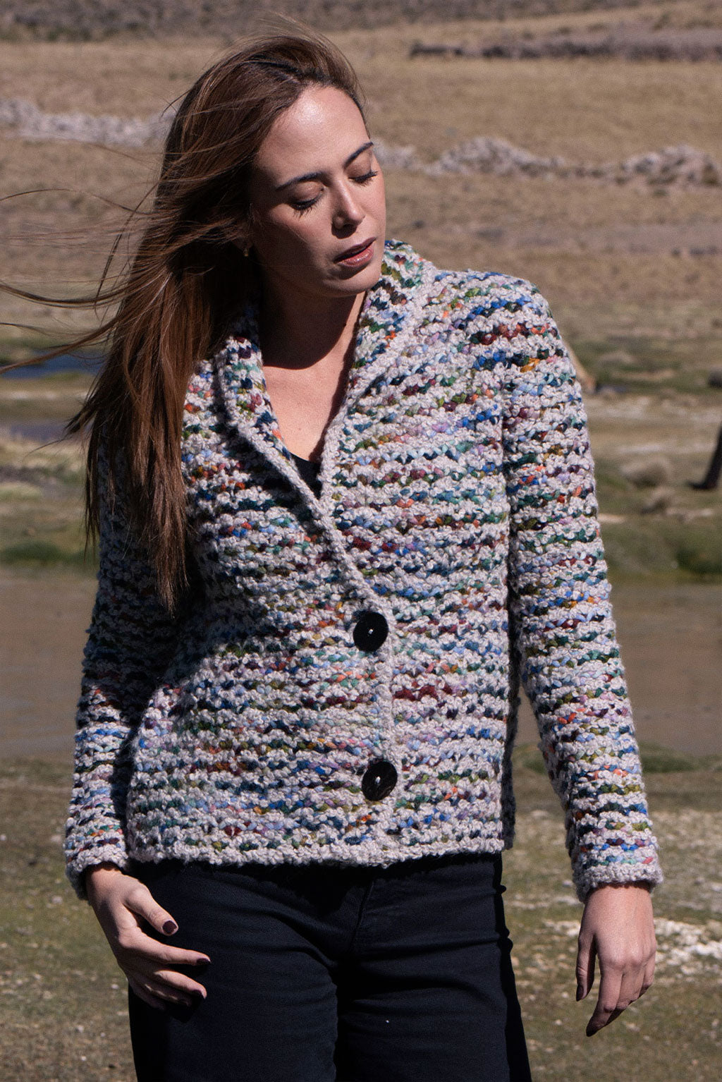 Milena Multicolor Alpaca Cardigan
