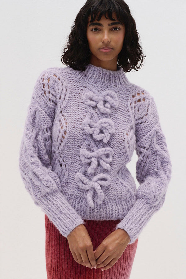 Mora Alpaca Sweater — lavender alpaca by Ayni