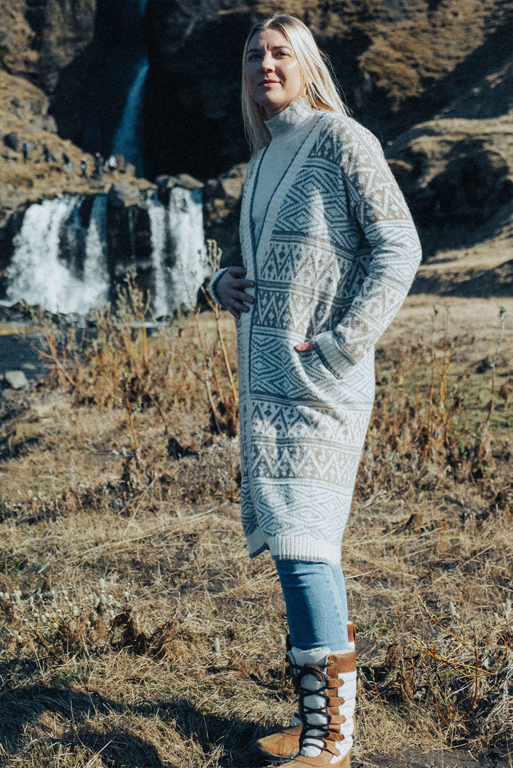 Myra Long Baby Alpaca Cardigan