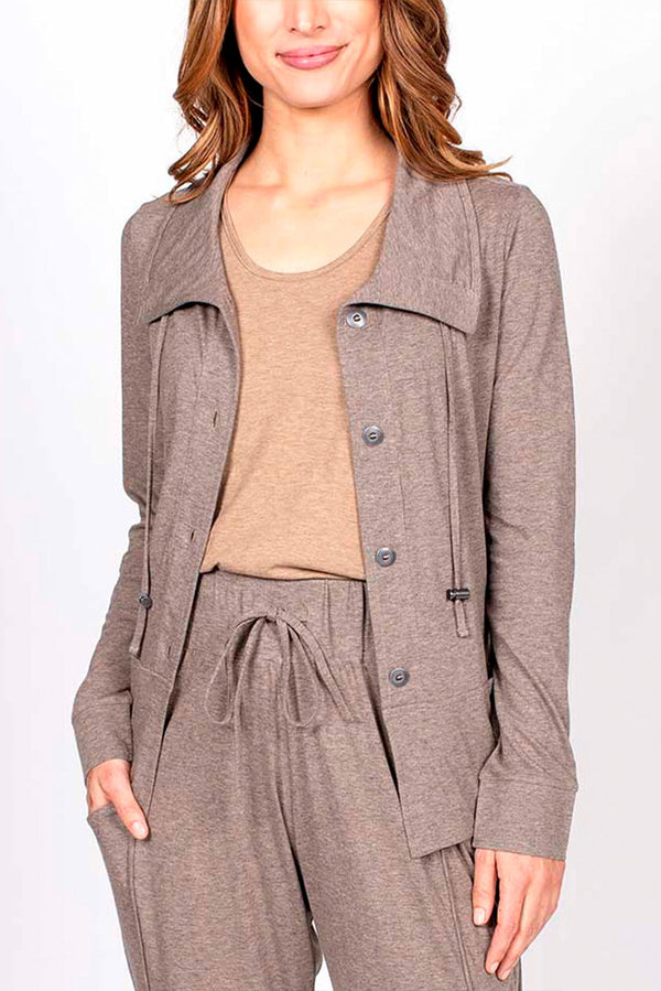 Nina Organic Cotton Jacket — Brown — brown alpaca by Anntarah
