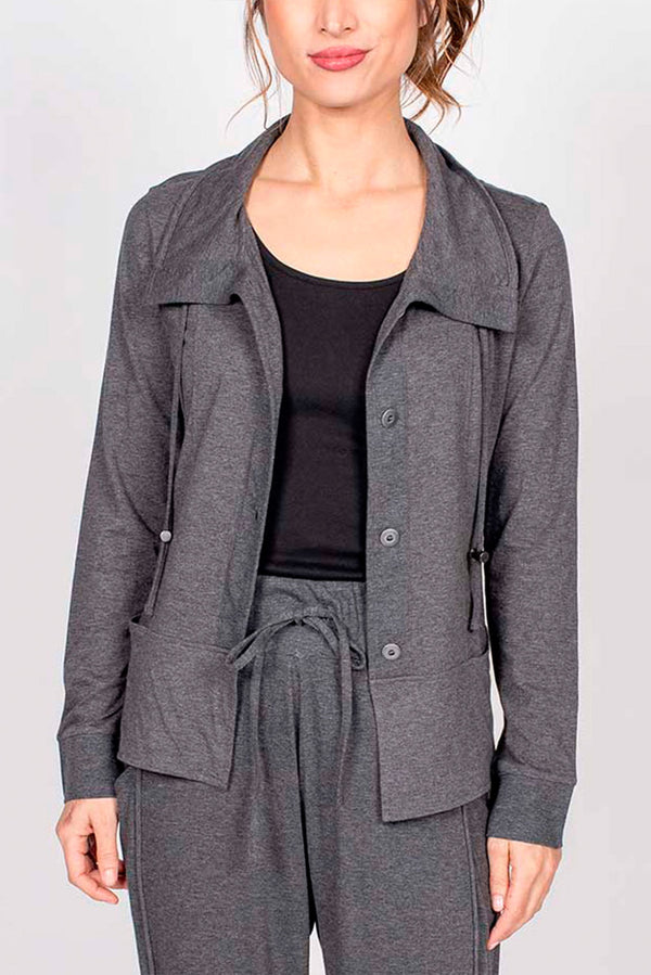 Nina Organic Cotton Jacket — Grey — grey alpaca by Anntarah
