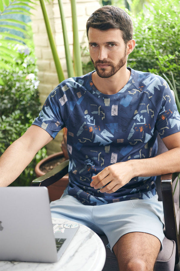 Men’s Essential Pima Cotton Shorts — Light Blue — light blue alpaca by Modero