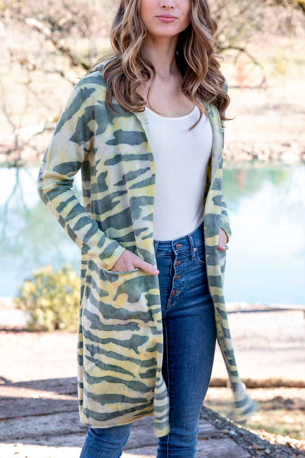Paint Organic Cotton Cardigan — Yellow — yellow alpaca by Anntarah