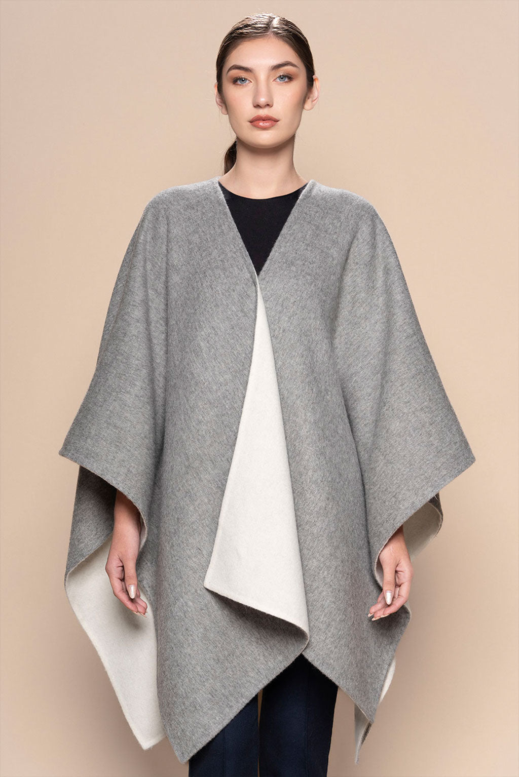 Reversible Baby Alpaca Cape