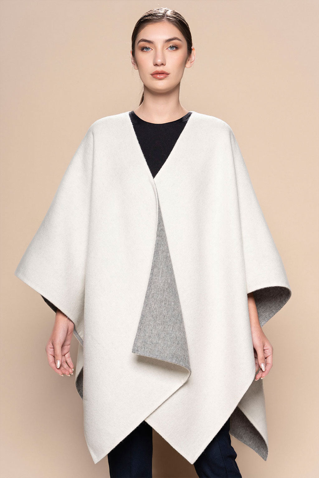 Reversible Baby Alpaca Cape