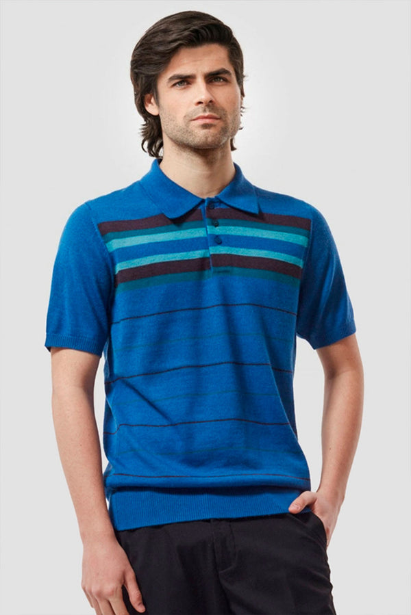 Rio Royal Alpaca Polo Shirt — Azulino — azulino royal alpaca by Anntarah