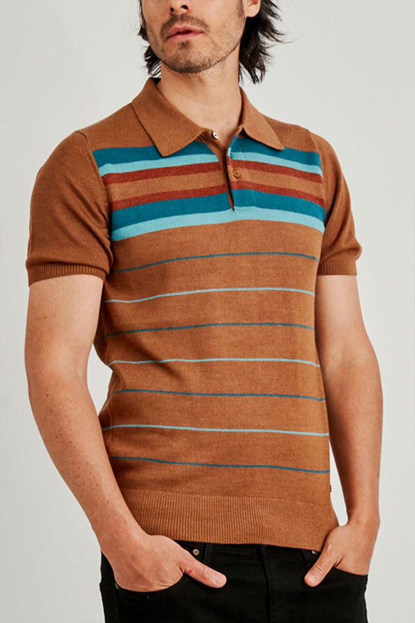 Rio Royal Alpaca Polo Shirt — Camel — camel royal alpaca by Anntarah