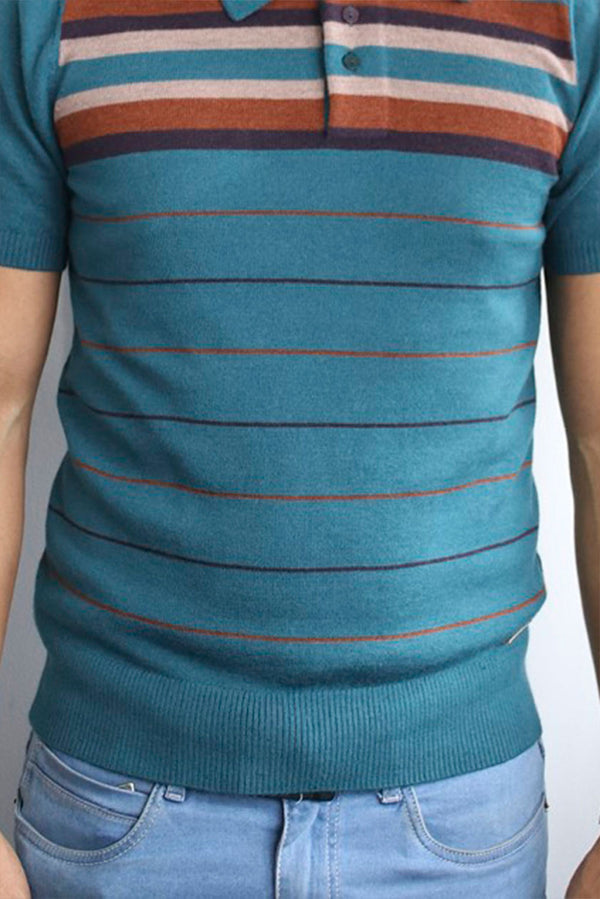 Rio Royal Alpaca Polo Shirt — Teal — teal royal alpaca by Anntarah
