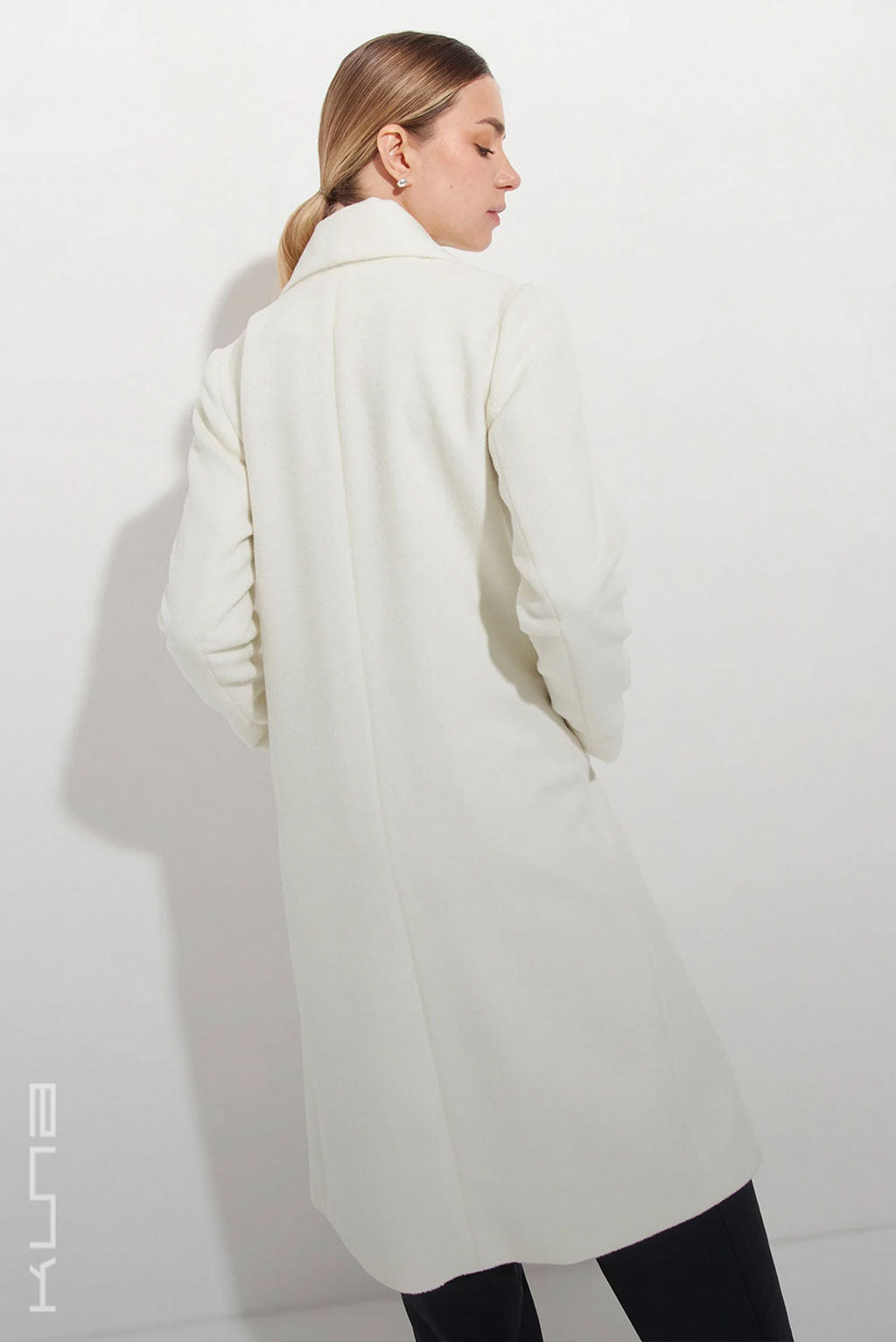 Long Baby Alpaca Swing Coat - Fitted