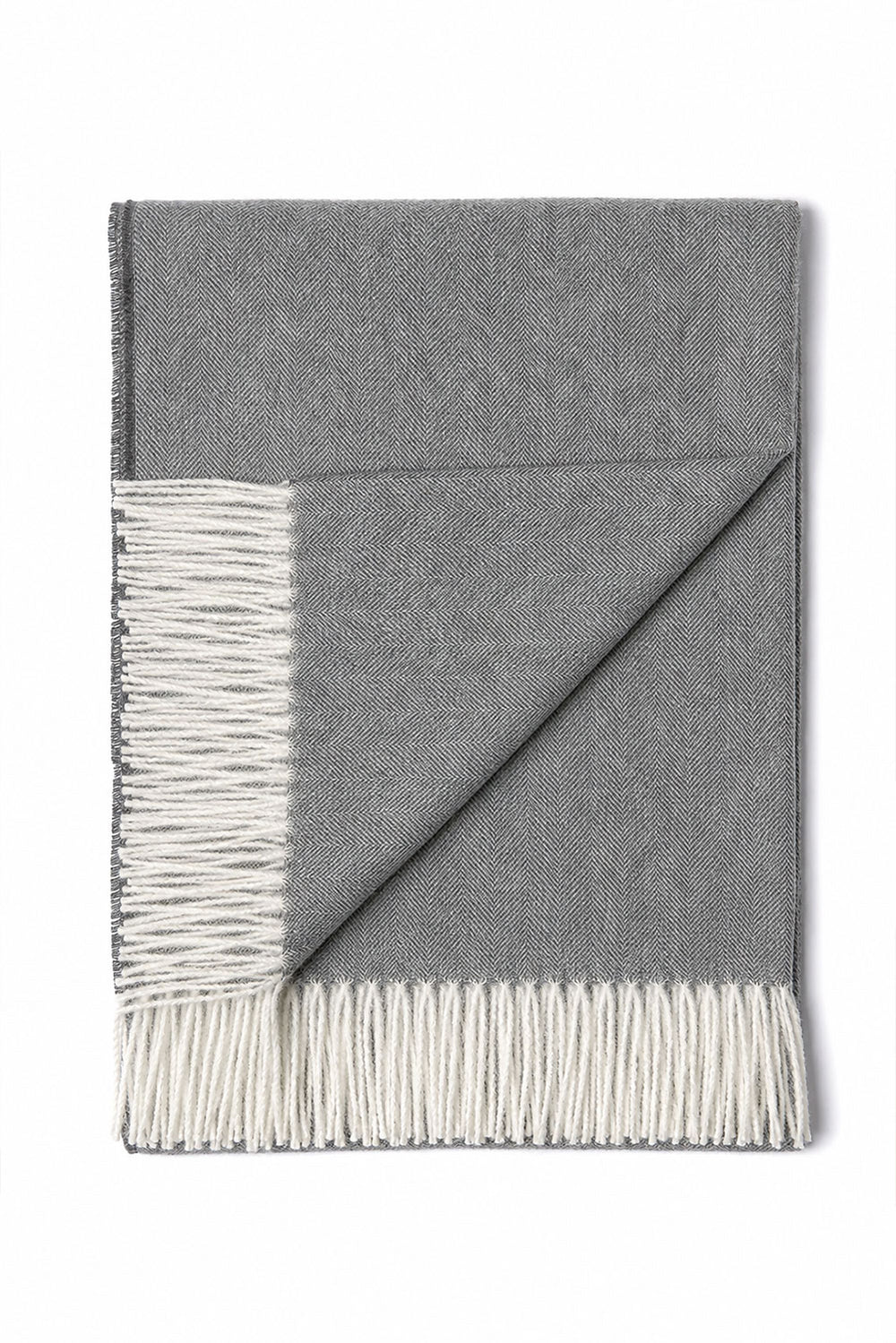 Fine Herringbone Baby Alpaca Blanket