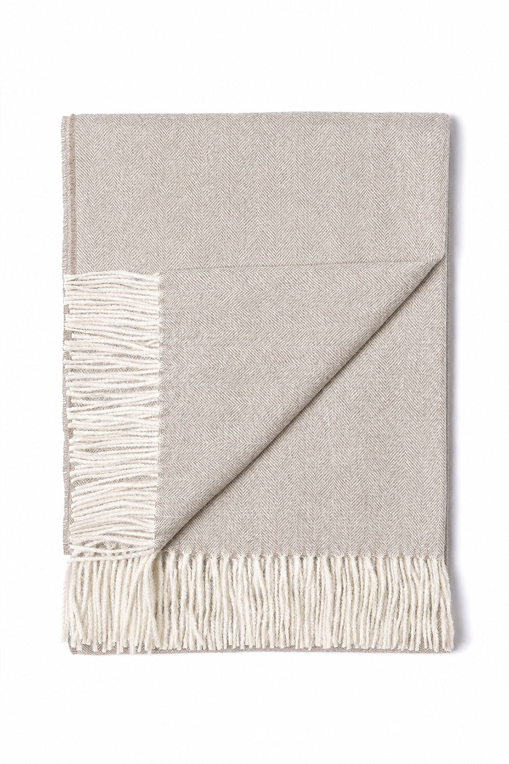 Fine Herringbone Baby Alpaca Blanket