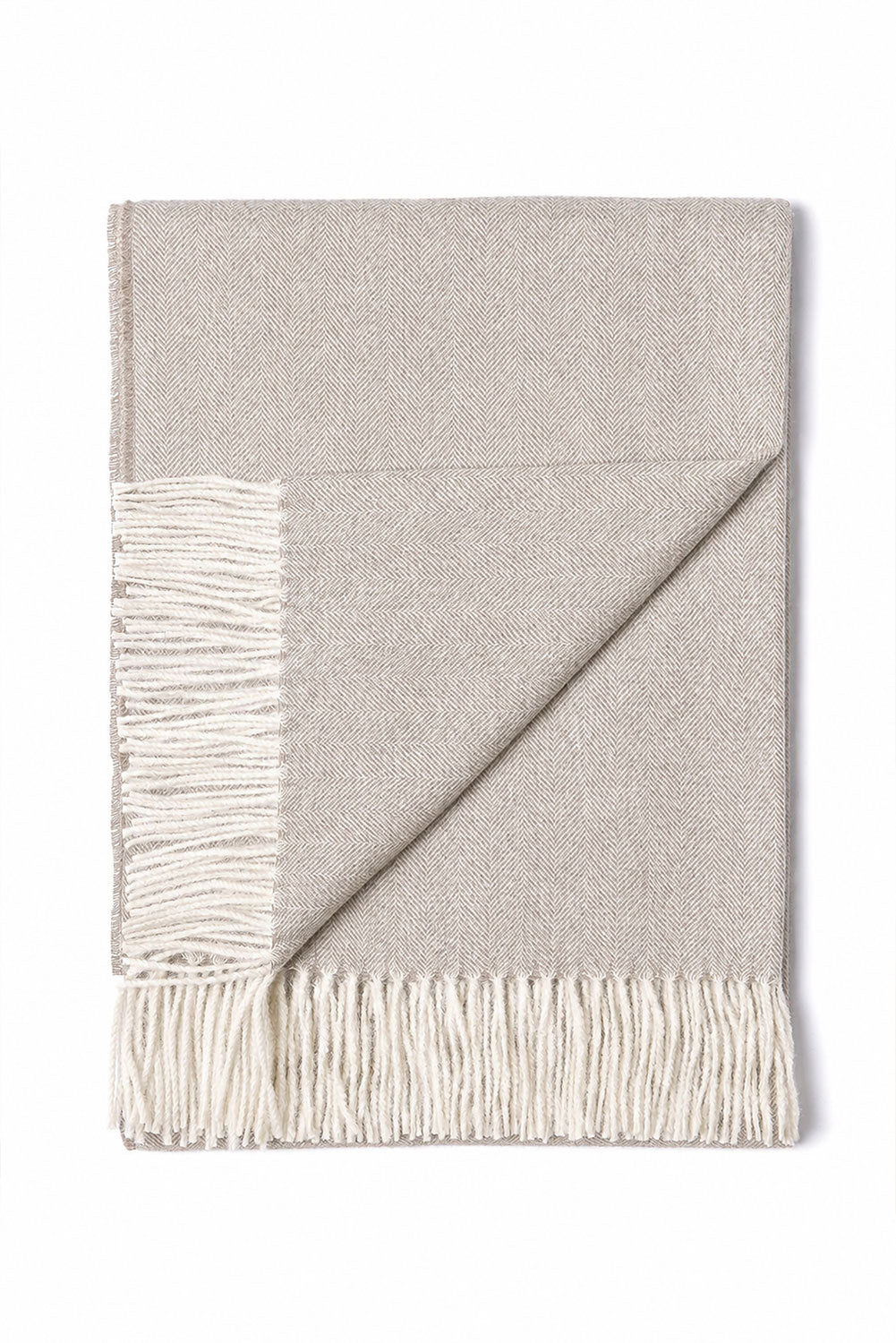 Fine Herringbone Baby Alpaca Blanket