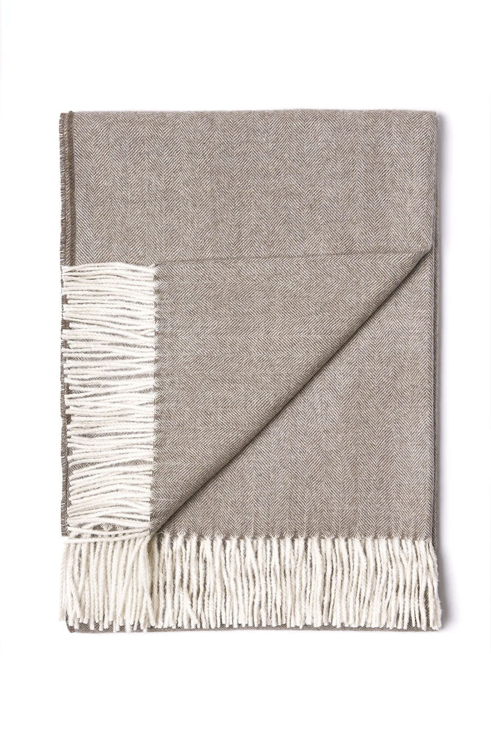 Fine Herringbone Baby Alpaca Blanket