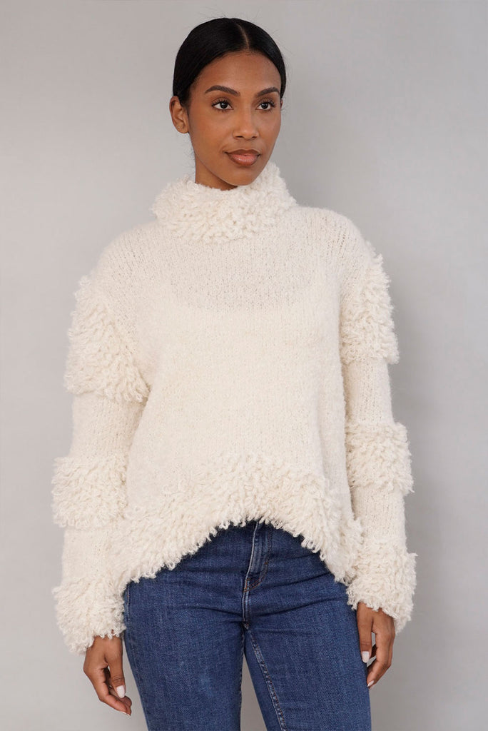 ENOF イナフ fluffy sweater 01 Avery Fluffy Sweater - Soft Cornflower Blue - MINKPINK