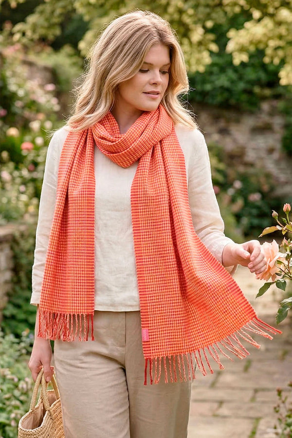 Taiwan Baby Alpaca Scarf — orange baby alpaca by Kuna
