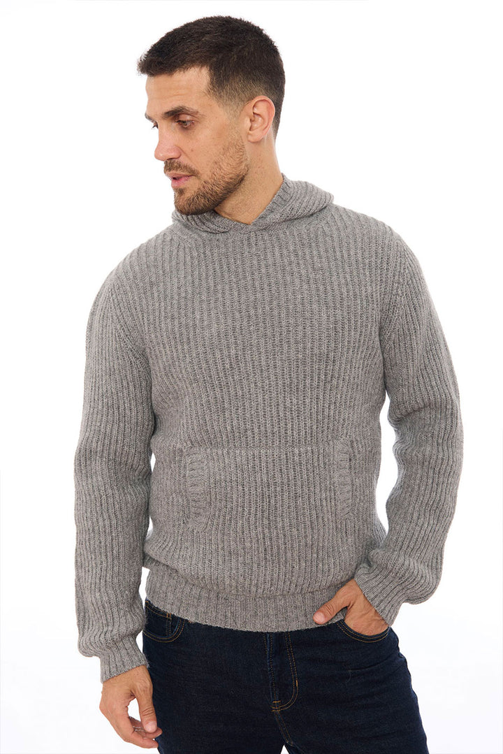 Men's Textured Baby Alpaca Hoodie