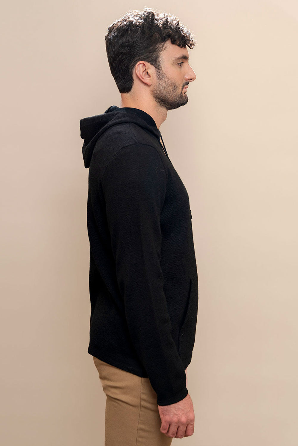 Men's Slim-Fit Baby Alpaca & Cotton Hoodie