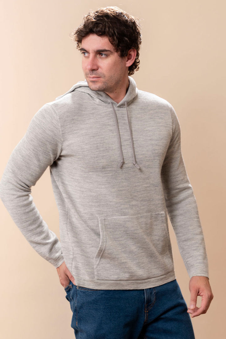 Men's Slim-Fit Baby Alpaca & Cotton Hoodie