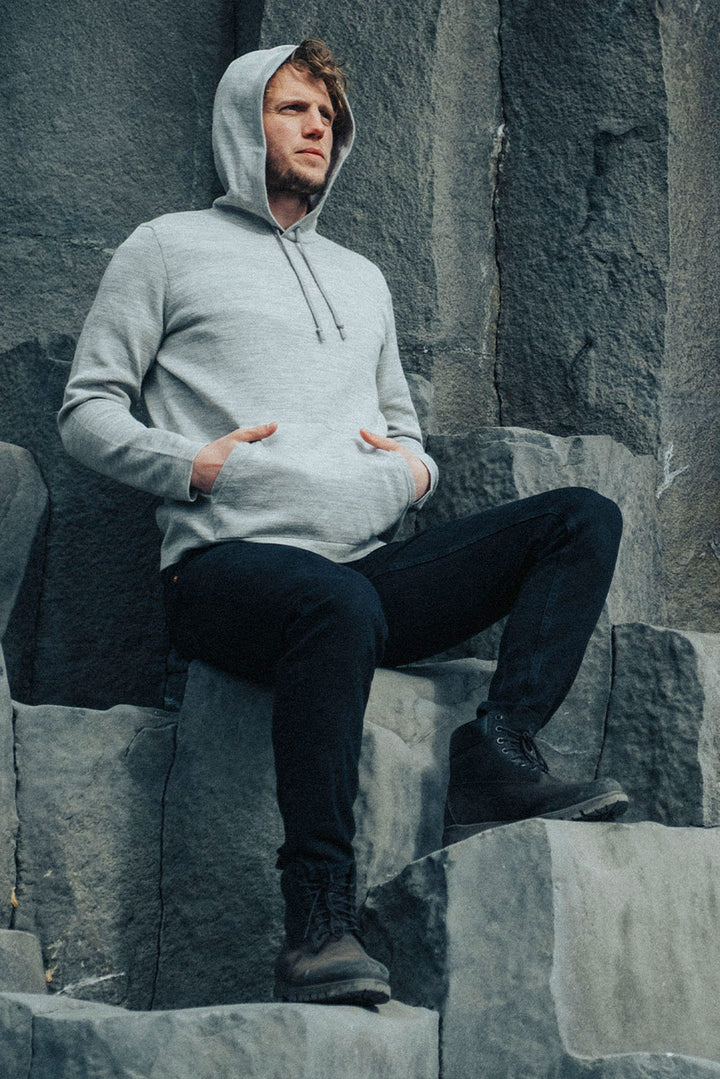 Men's Slim-Fit Baby Alpaca & Cotton Hoodie