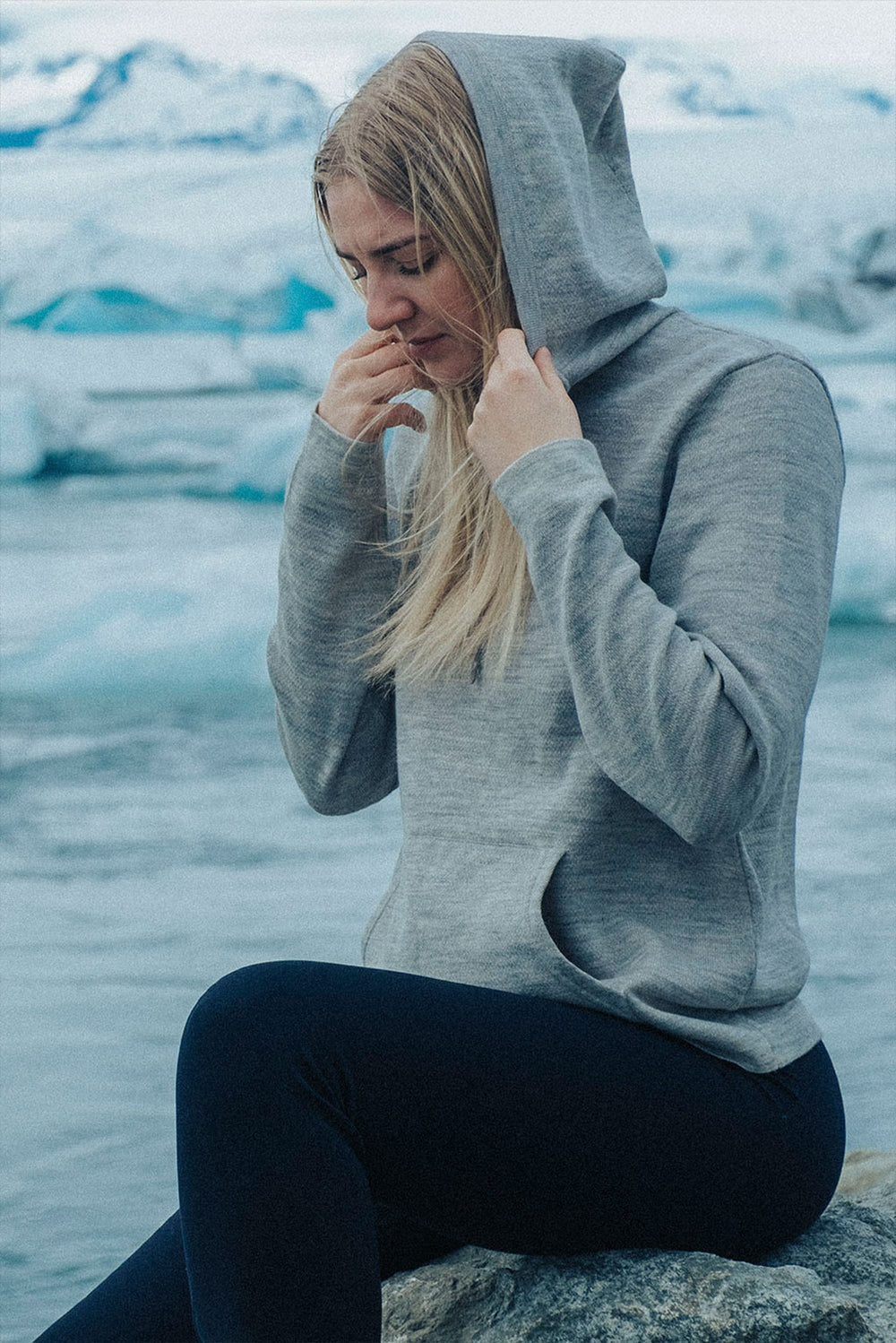 Women's Baby Alpaca & Cotton Hoodie