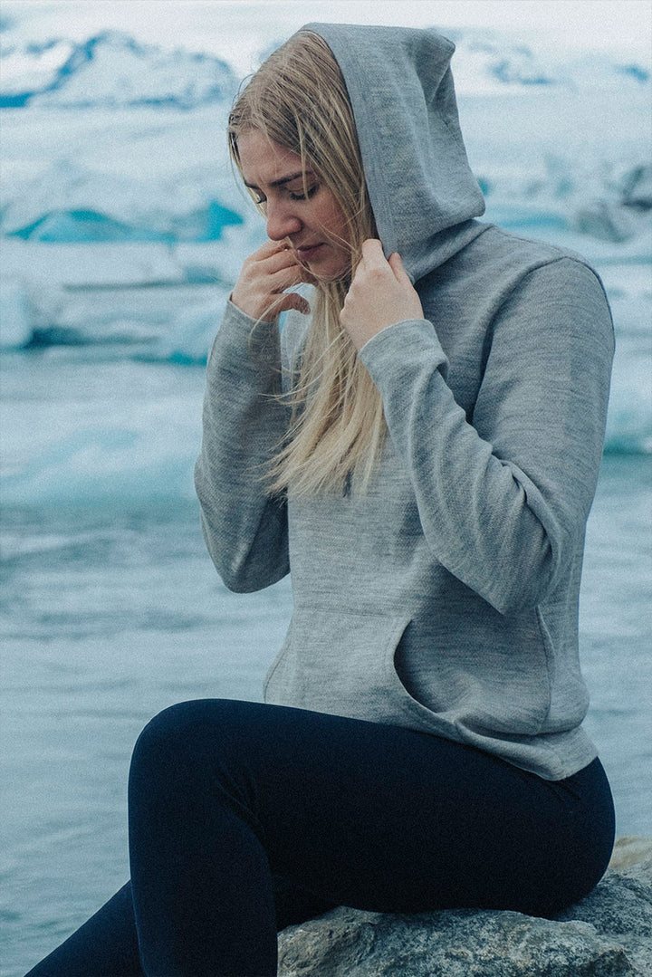 Women's Baby Alpaca & Cotton Hoodie