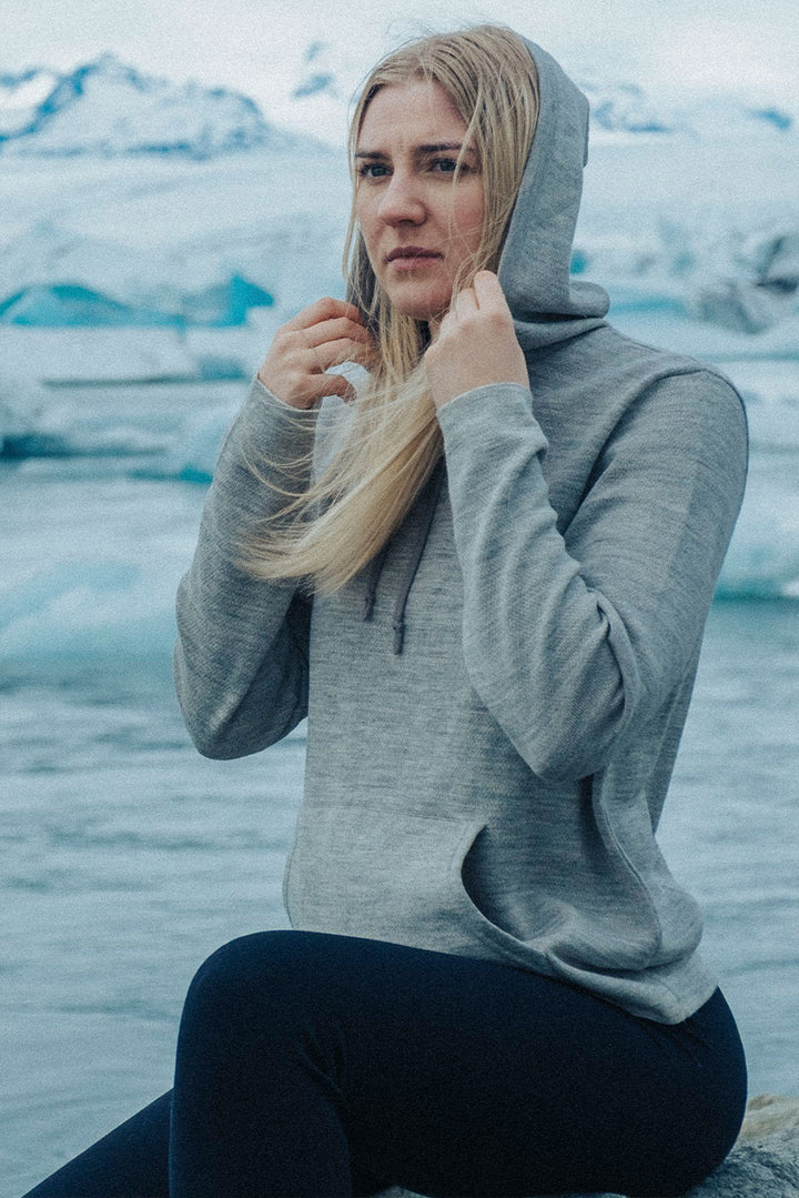 Women's Baby Alpaca & Cotton Hoodie