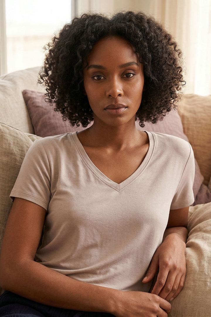 Women's V-Neck Pima Cotton T-Shirt