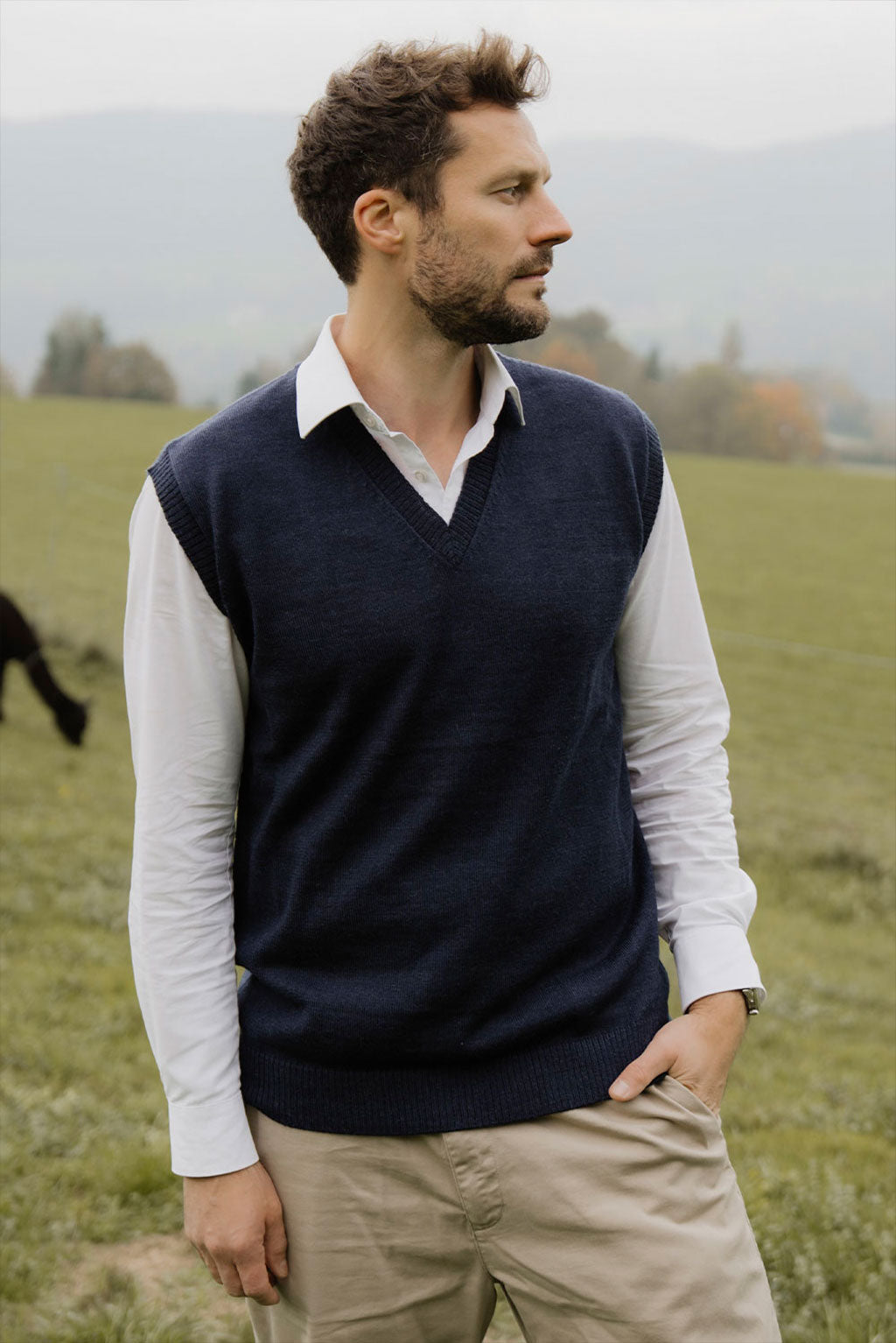 Men's Royal Alpaca Vest