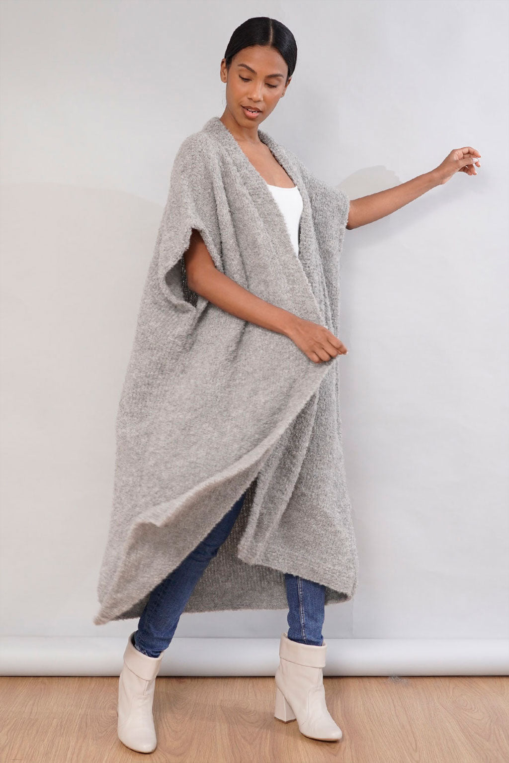 Wanka Oversized Handknit Alpaca Cardigan