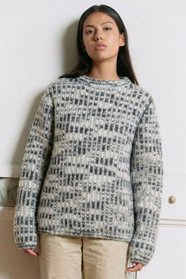 Wende Alpaca Sweater — grey alpaca by Kero