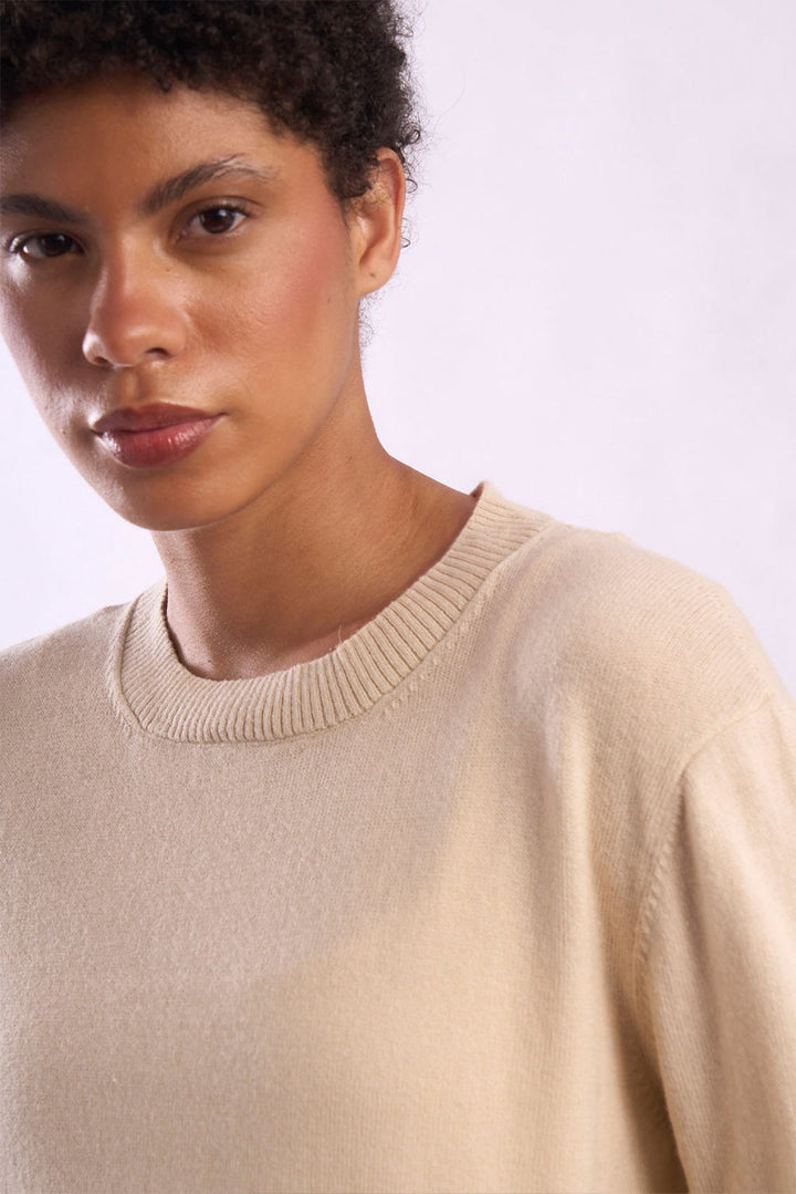 Women's Crew-Neck Cotton Sweater