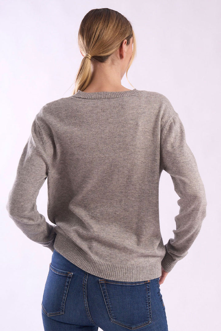 Women's Crew-Neck Cotton Sweater