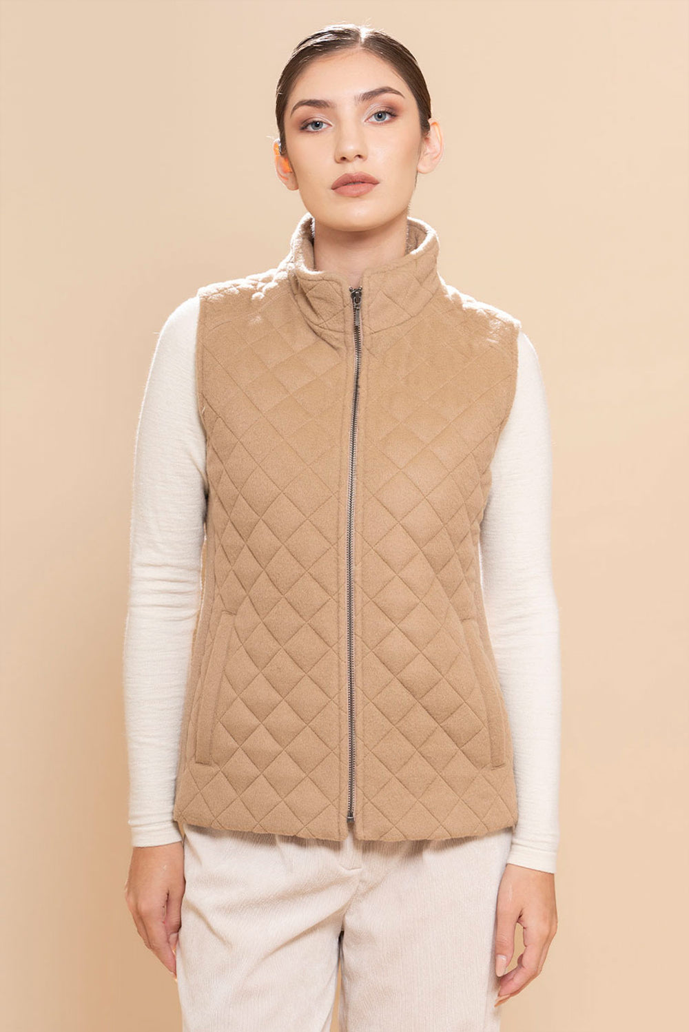 Women's Baby Alpaca Quilted Vest