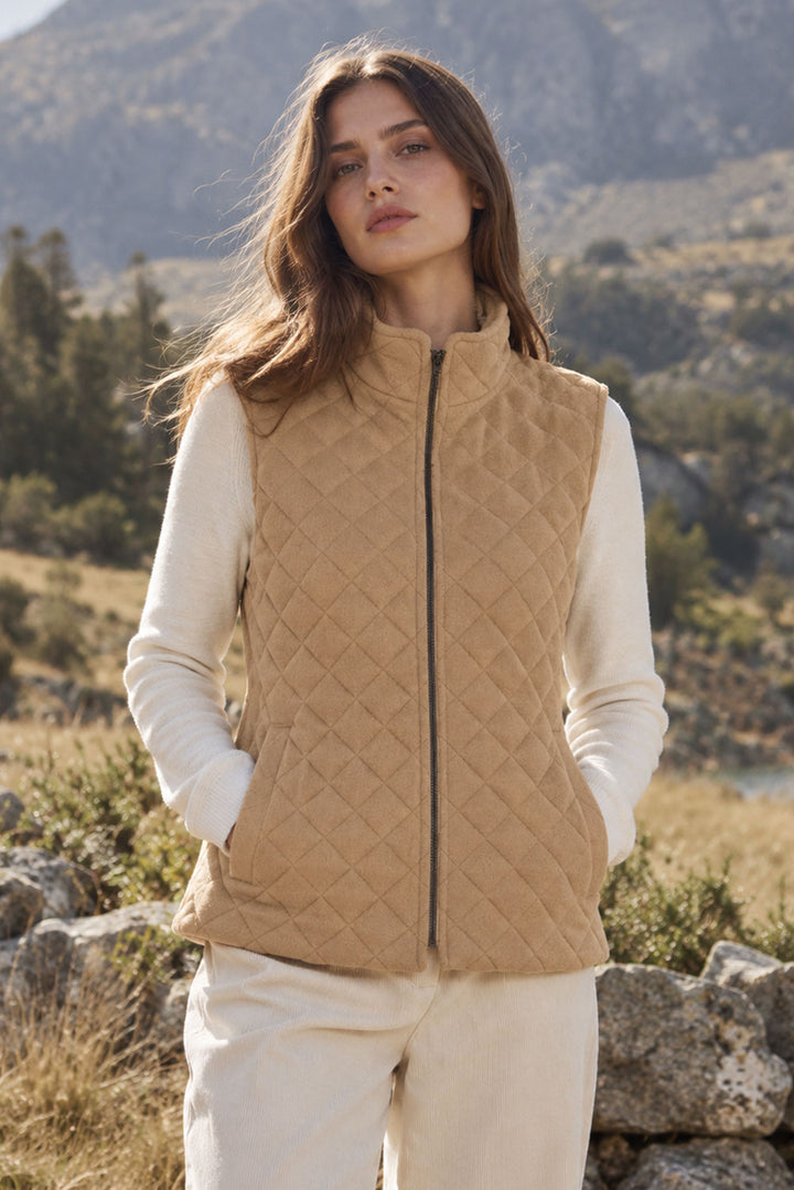 Women's Baby Alpaca Quilted Vest