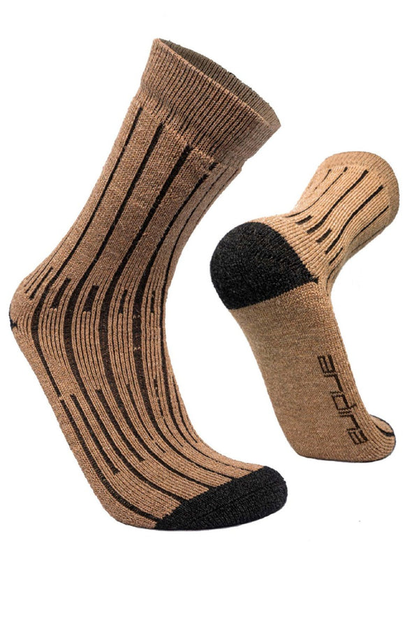 Montaña Mountaineering Baby Alpaca Socks — Beige — beige baby alpaca by Andina Outdoors