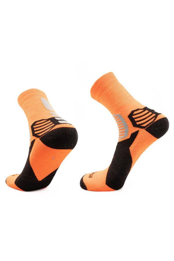 Camino Hike/Trek Baby Alpaca Socks — Orange — orange baby alpaca by Andina Outdoors