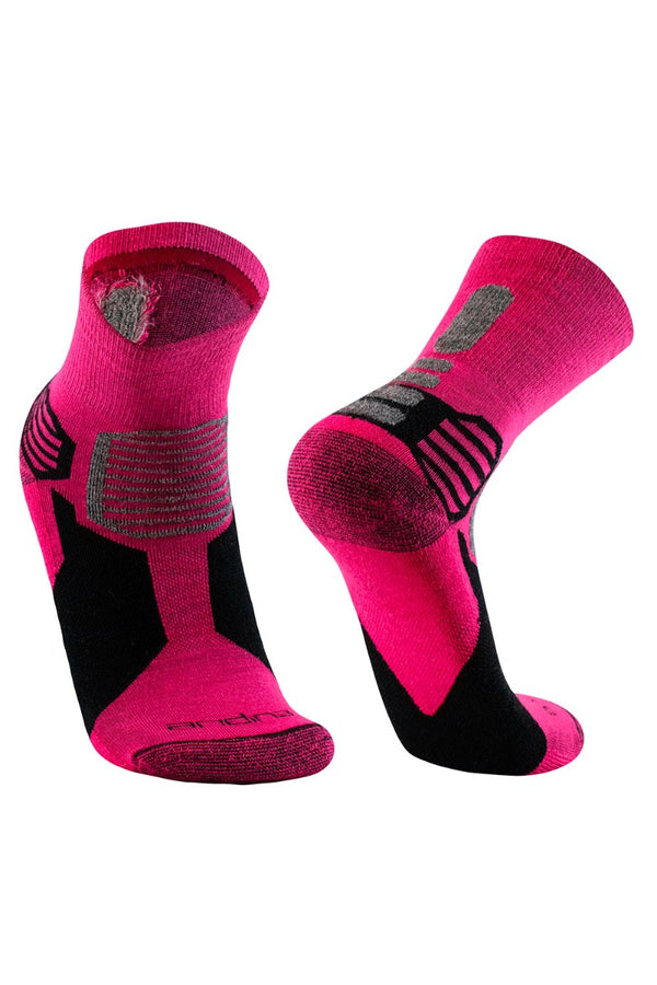 Camino Hike/Trek Baby Alpaca Socks — Pink — pink baby alpaca by Andina Outdoors
