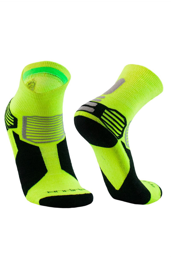 Camino Hike/Trek Baby Alpaca Socks — Neon Yellow — neon yellow baby alpaca by Andina Outdoors