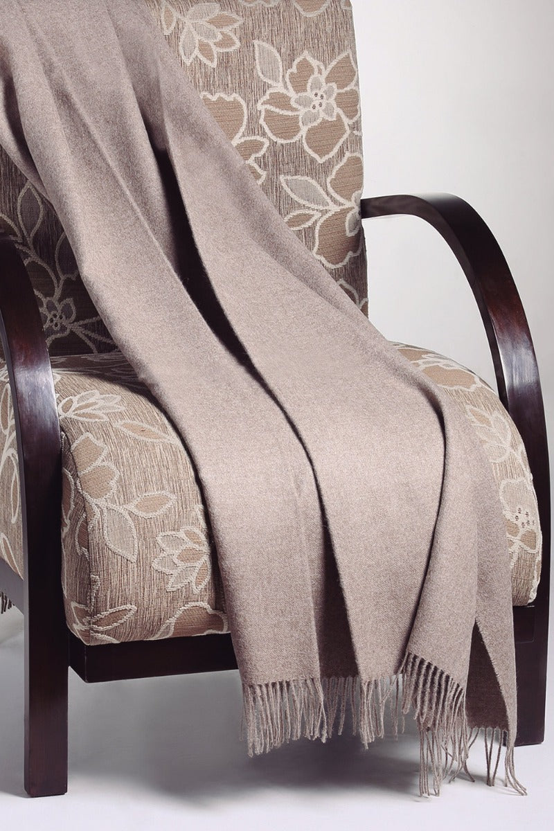 Solid Color 100% Baby Alpaca Blanket Throw