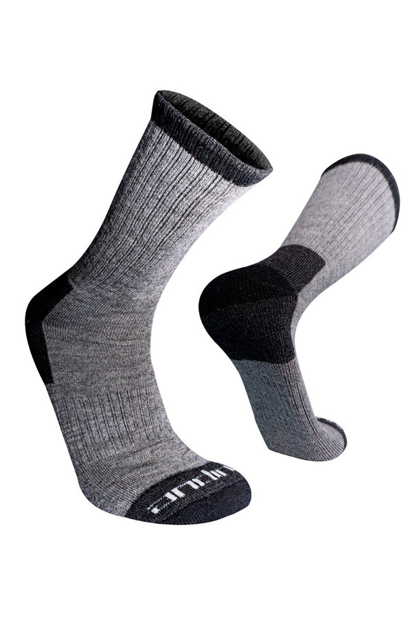 Cordillera Hike/Trek Baby Alpaca Socks — Grey — grey baby alpaca by Andina Outdoors