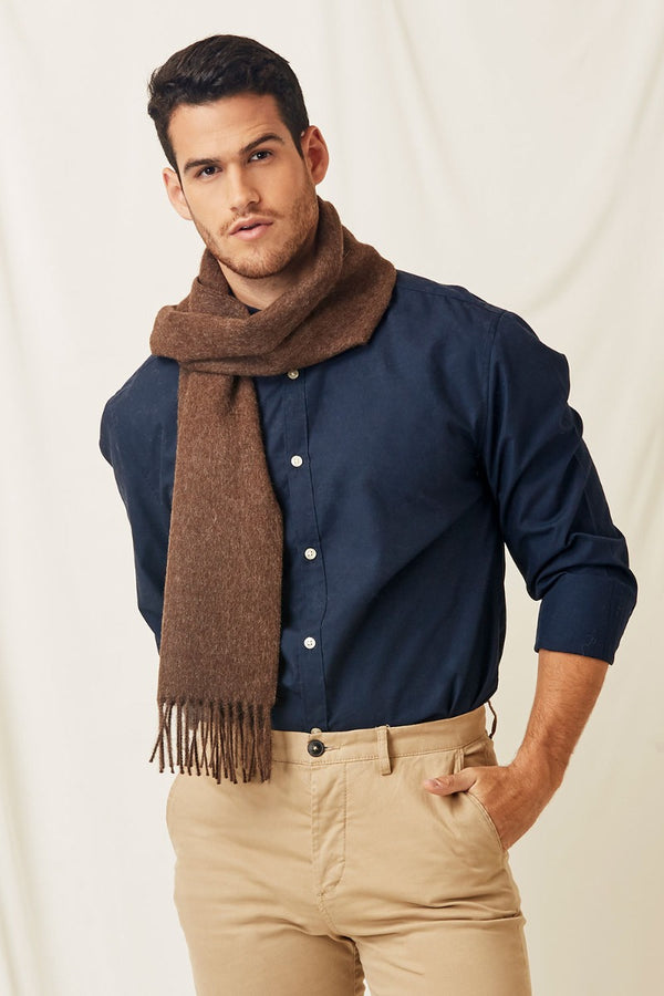 Finnley Eco Baby Alpaca Scarf — dark brown baby alpaca by Alpaca Collections